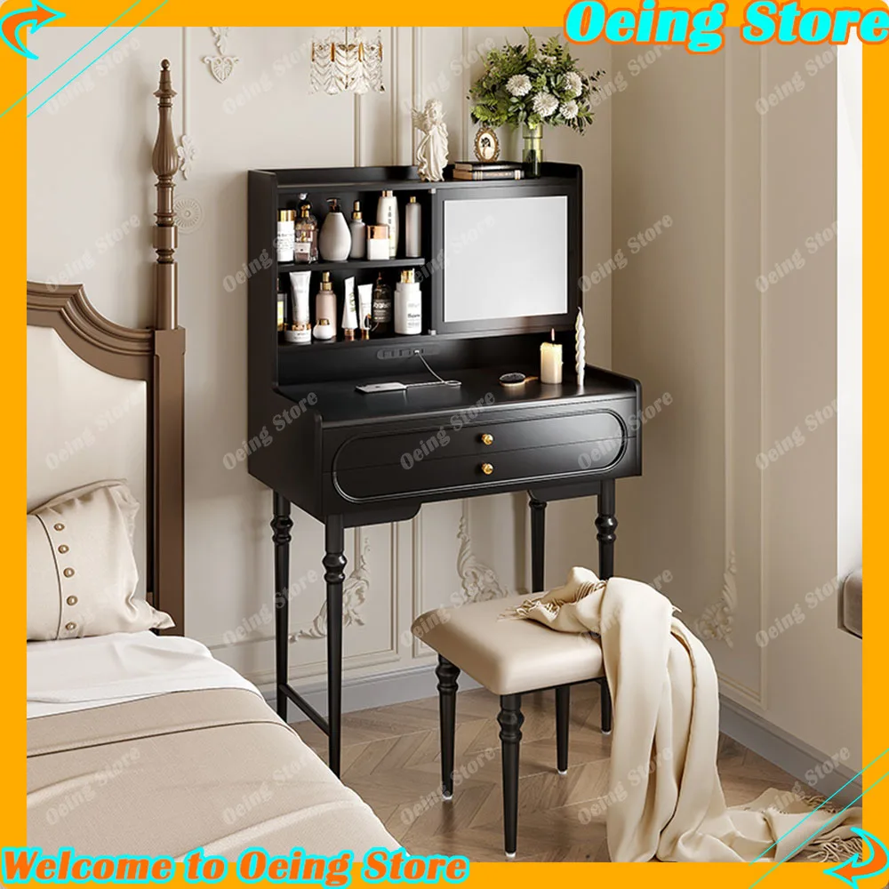 

Nordic Black Dressing Table Luxury Vintage Unique Mid Century Dressing Table Modern Designer Camas Y Muebles Home Accessories