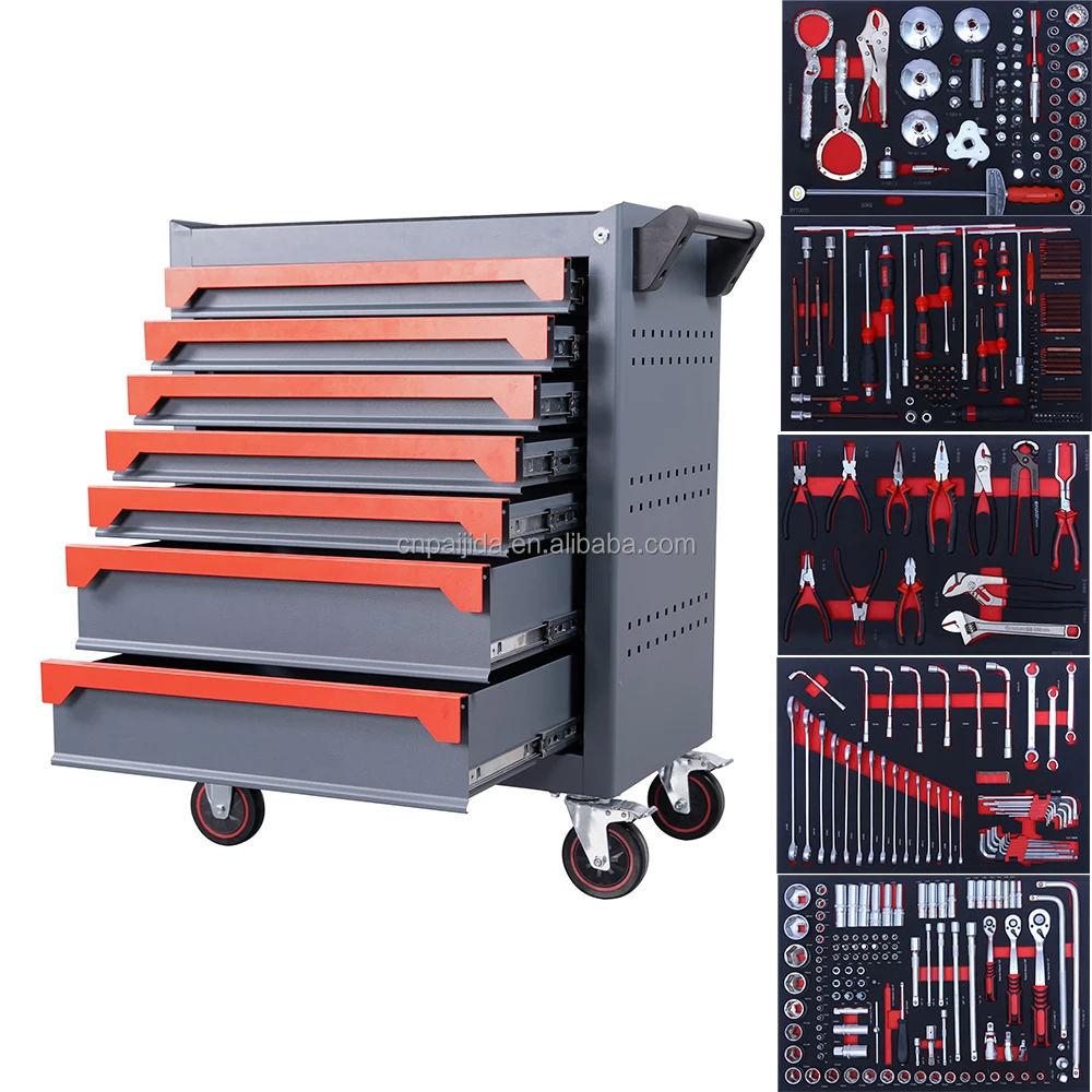 Hot Sales Tool Multi-Drawer With Tools Factory OEM Tool Storage Cabinet Heavy Duty Tool Cabinet With Side Storage Box