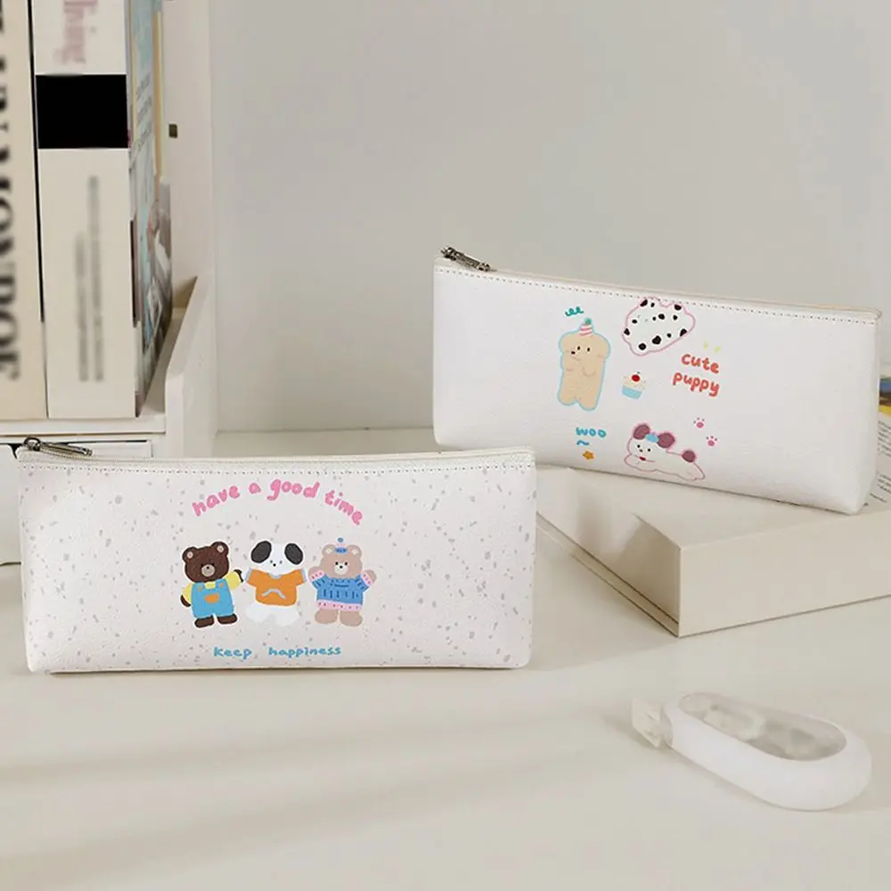 INS Kawaii القلم حقيبة الكرتون الدب المطبوعة الإبداعية الدب قلم رصاص الحقيبة سستة مقاوم للماء مقلمة كرتونية اللوازم المكتبية
