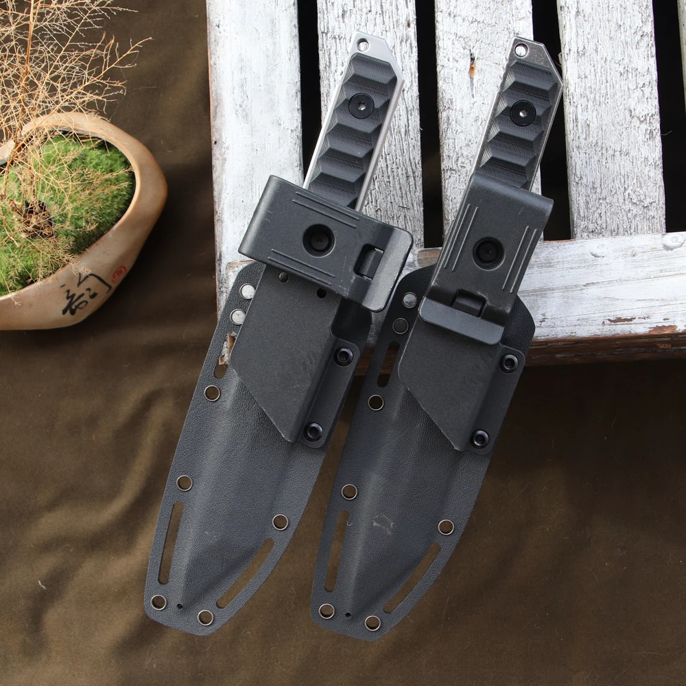 LENGREN 10Cr15CoMoV Steel Outdoor Heavy Knife 8MM Thick Sharp Self Defense Hunting Knife Camping Survival Knife Army Knife