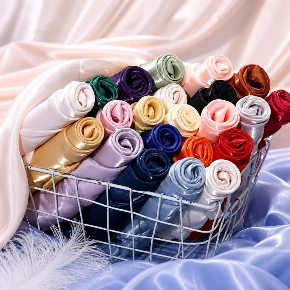 Reflective Surface Liquid Satin Fabric Soft Texture Water Gloss Texture Metallic Satin Fabric Lightweight Material