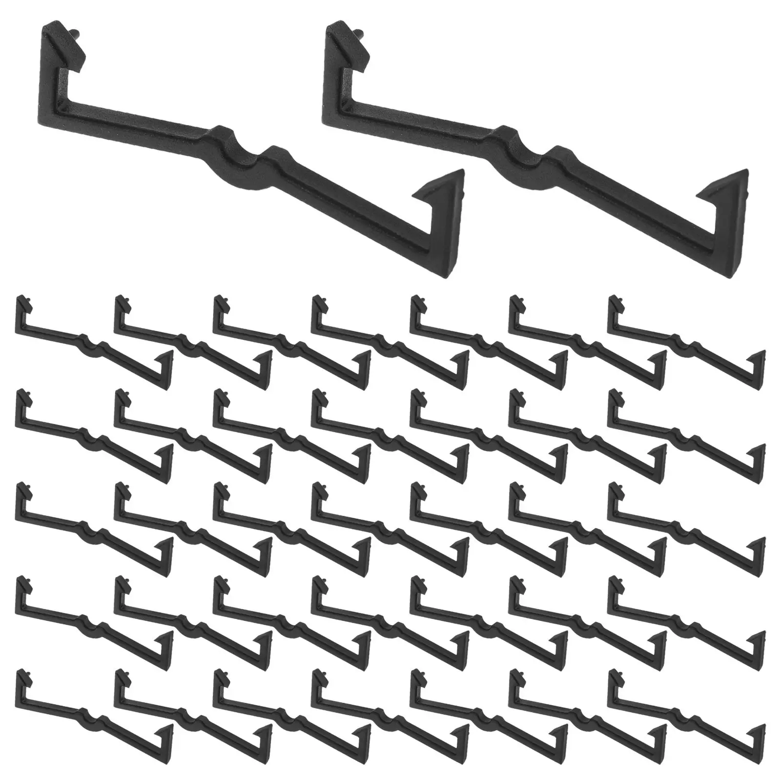 120Pcs Plastic Pegboard Hook Locks Black Organizer Pegboard Hook Retainer Clip Fixers Secure Retainers Garage Workshop