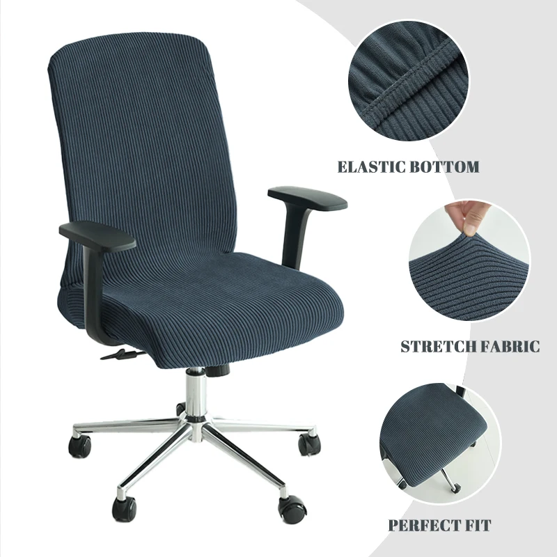 1PC Jacquard Büro Stuhl Abdeckungen Anti-schmutzig Computer Sitz Stuhl Abdeckung Einfarbig Abnehmbare Schonbezug für Studie Zimmer hause Büro
