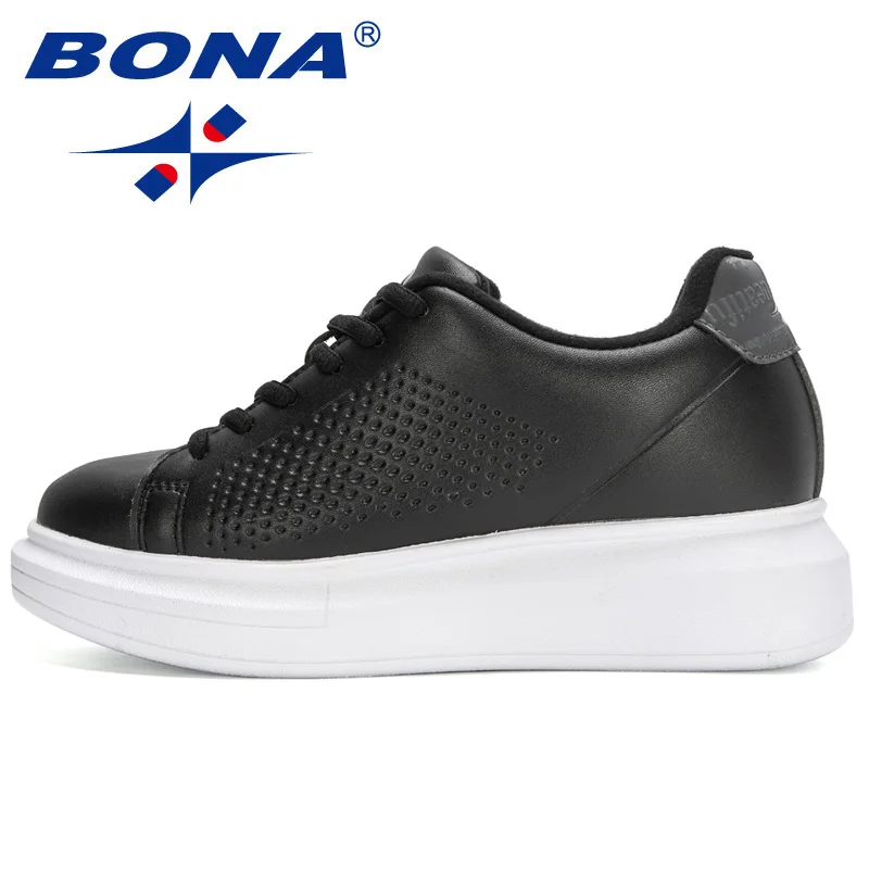 BONA 2022 New Designers Platform Casual Shoes Women Light Sneaker Breathable Luxury Footwear Ladies Vulcanized Walking  Shoes