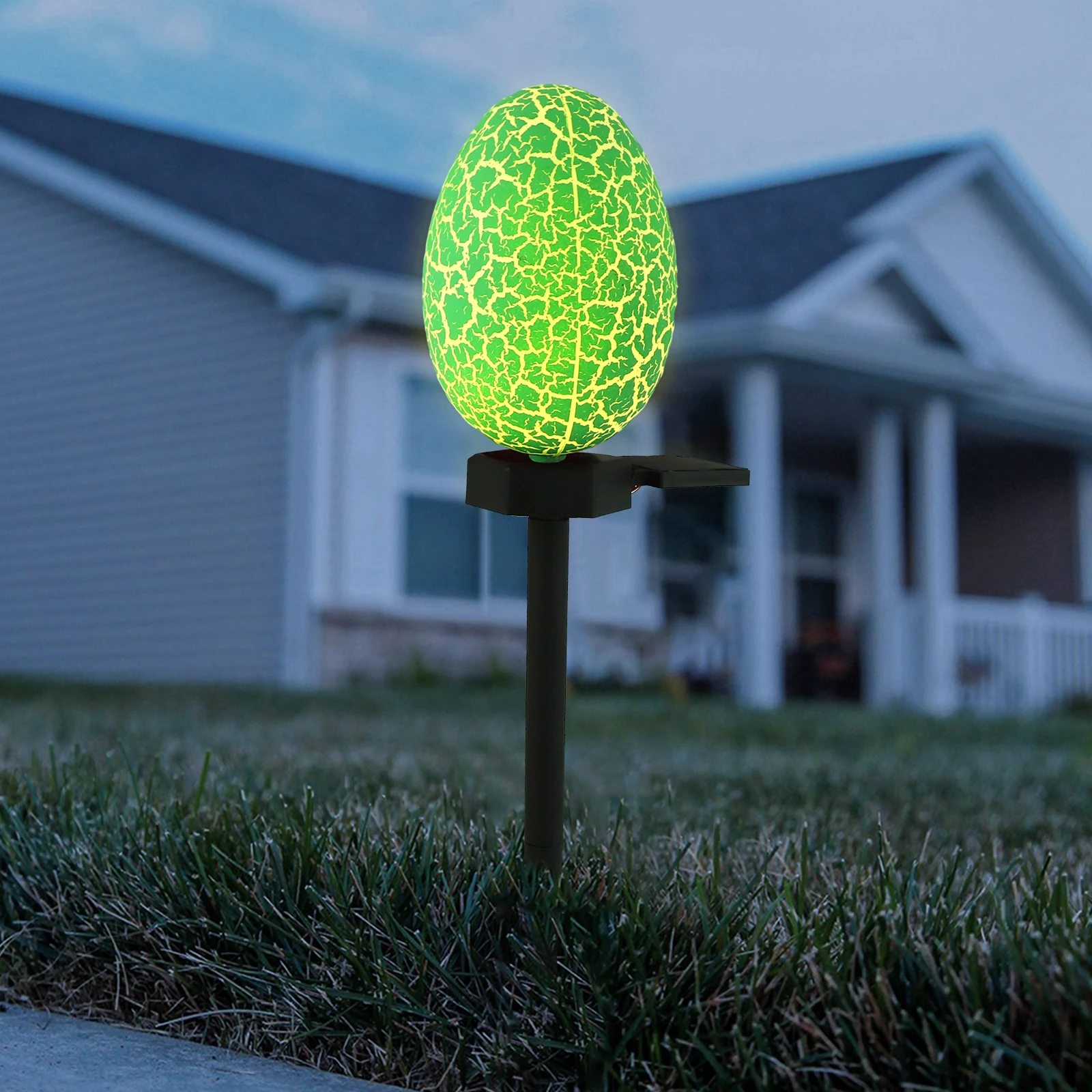 

Solar Easter Egg Lamp Blue Color Outdoor Garden Light Auto Night Sensor Waterproof Easy Install Landscape Decor Solar Powered