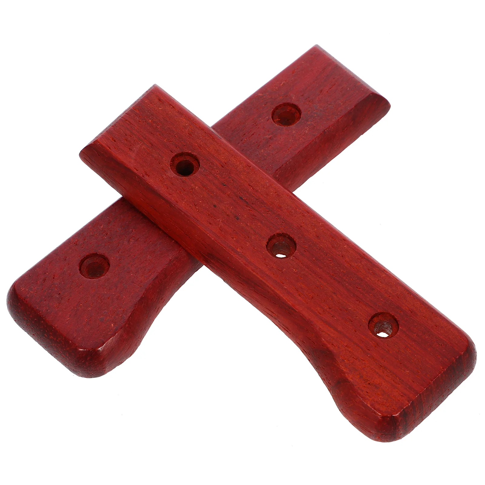 

1 set Red Pear Wood Knife Handle Ergonomic 1 Hole Kitchen Grip Replacement Durable Smooth Long Use Easy Install Practical