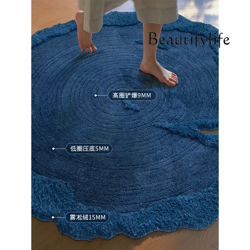Xx | Brand Series 1.0 Rime Velvet | Clear Blue Modern High-end Carpet Living Room Villa Haute Couture Sofa