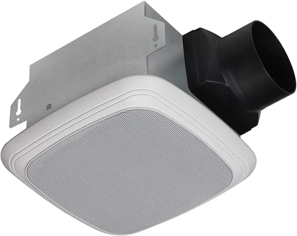 

7130-04-BT Bathroom Fan Bluetooth Speaker, Ceiling Mount Exhaust Ventilation 1.5 Sones 70 CFM, White