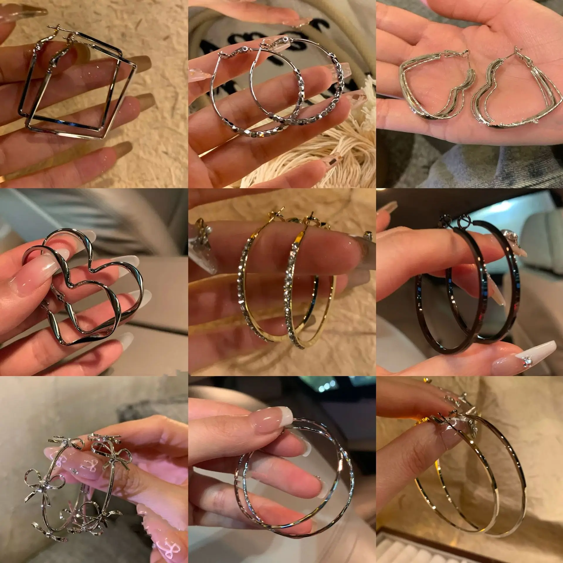 

Модные серебряные серьги-кольца с матовой отделкой, простые круглые серьги в холодном стиле, модные, индивидуальные, роскошные, элегантные украшения для ушей