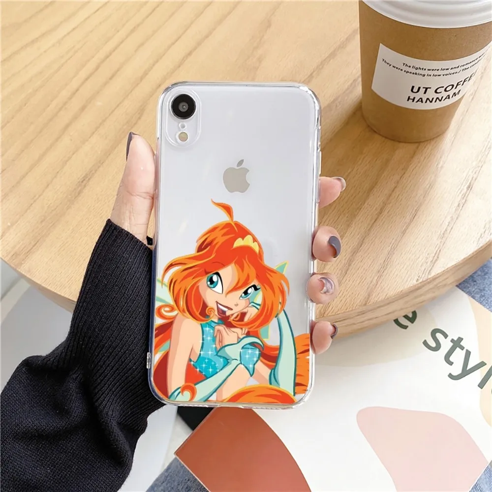 Girl W-Winx Clubs Phone Case For Iphone 15 11 13 14 Pro Max 7 8 Plus X Xr Xs Max Se2020 12mini Transparent Cover