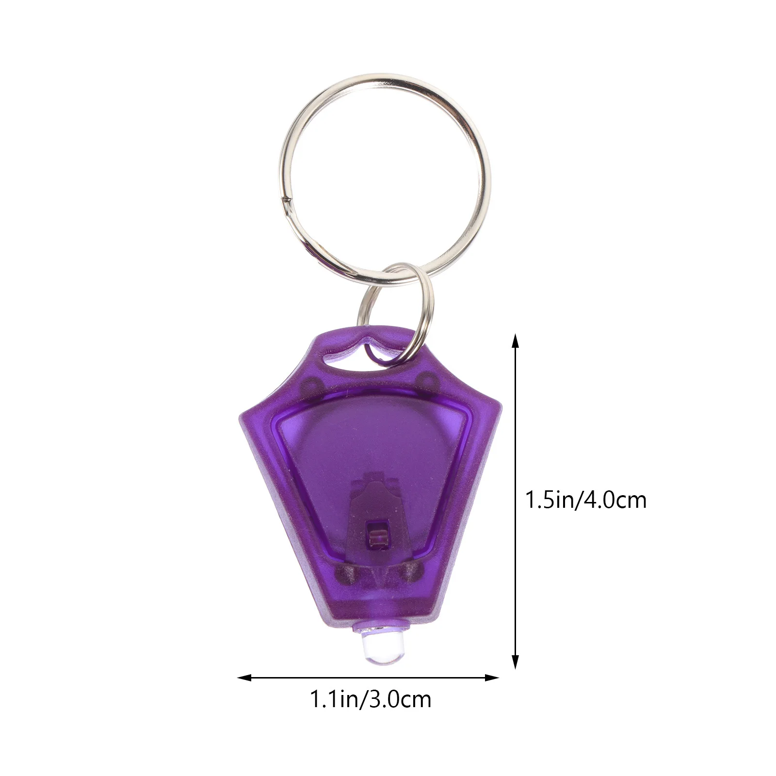 5 Stück LED-Schlüsselanhänger-Taschenlampe, UV-Licht, Schlüsselanhänger, Identifizierungslicht, zuverlässige Fälschungserkennungslampe für den persönlichen Gebrauch