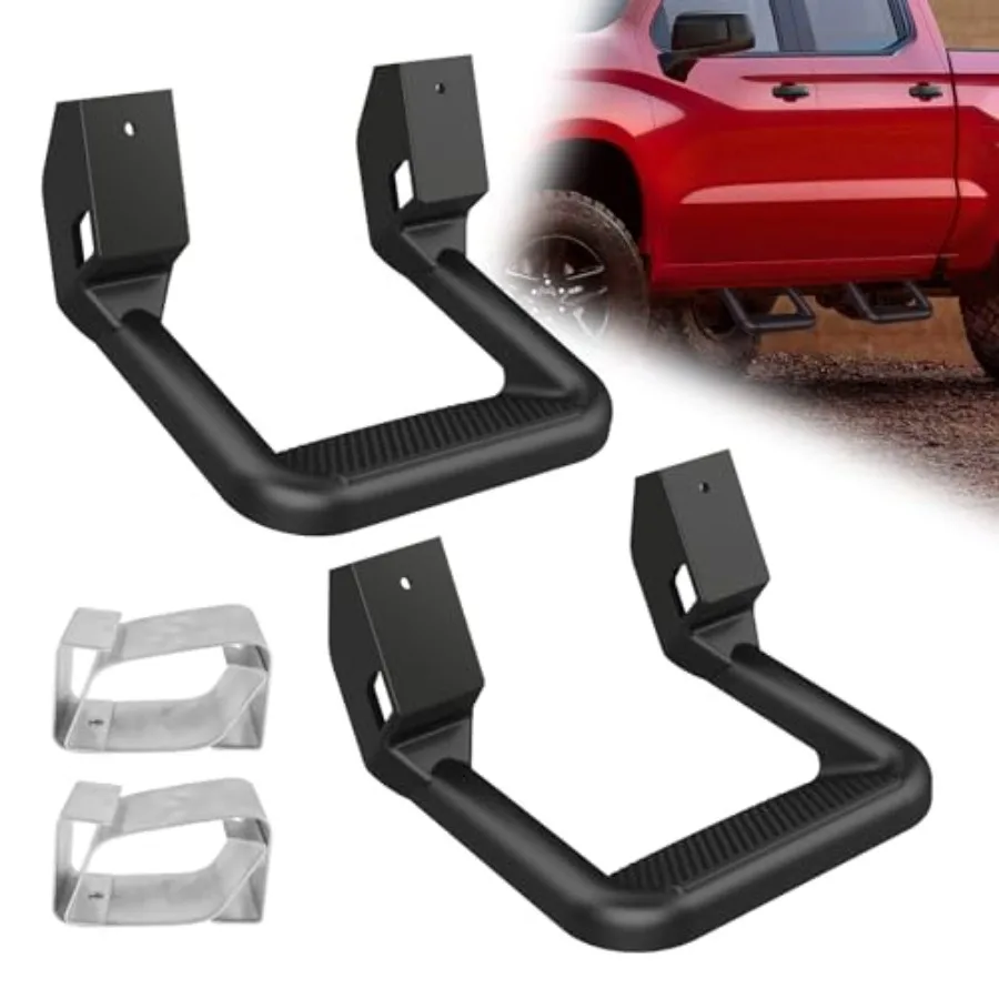 

Universal side step for trucks and SUVs, aluminum alloy, black, corrosion-resistant and lightweight with 3.54-inch width, drill