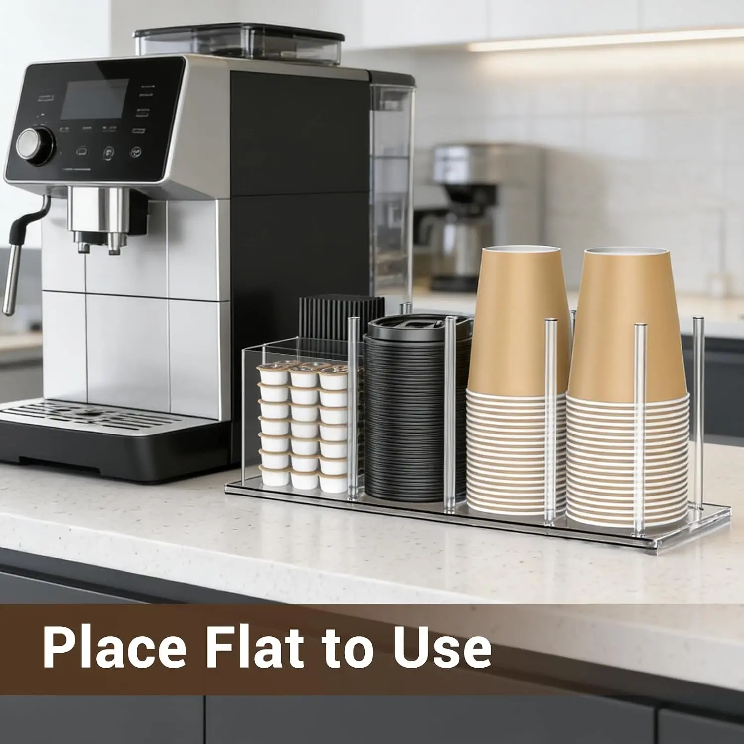 Garvee 1pcs Acrylic Transparent Coffee Capsule Holder - Acrylic Coffee Capsule Holder, Transparent Coffee Capsule Rack, Coffee Capsule Storage Organizer