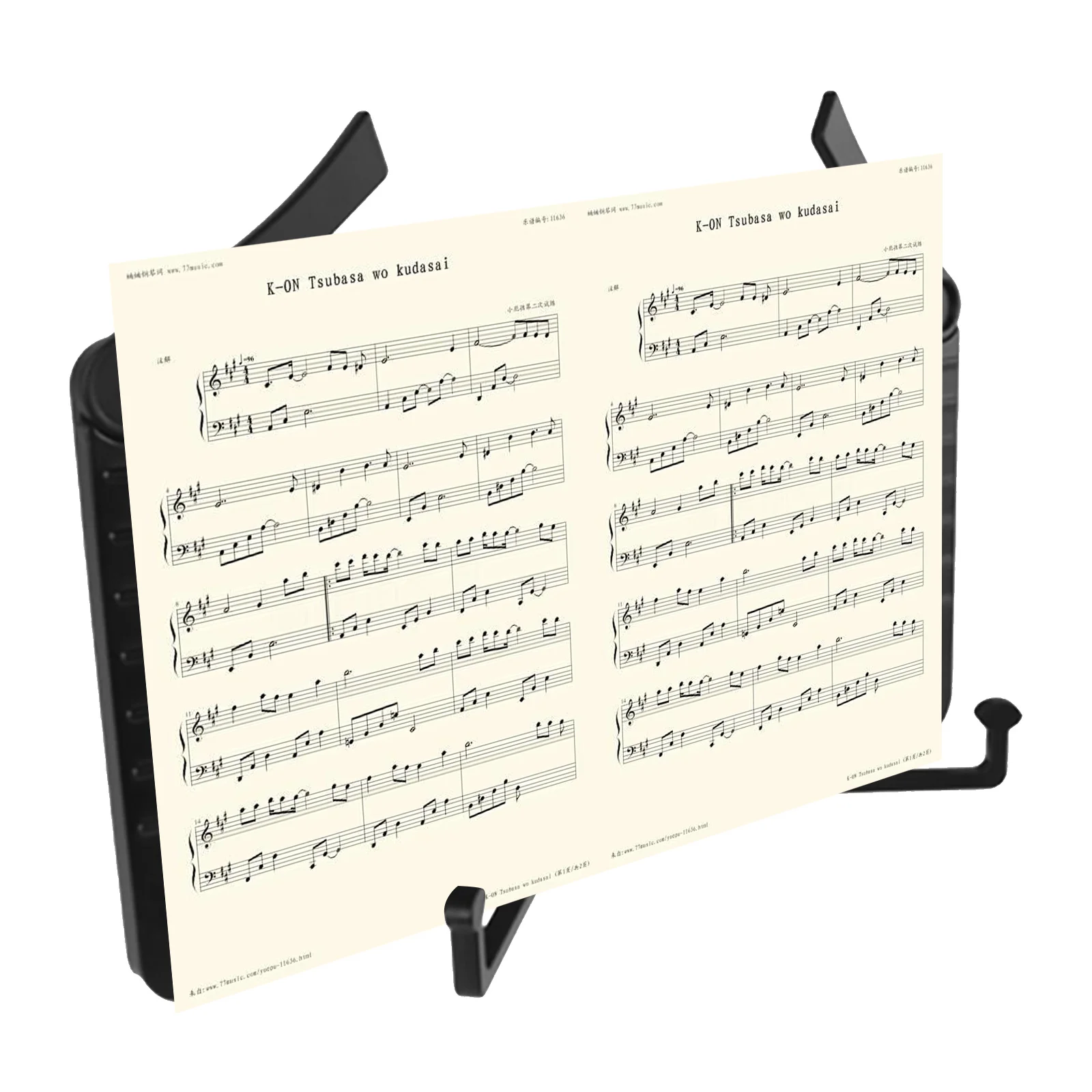 

Portable Music Sheet Stand Holder Adjustable Desktop Book Reading Stand Recipes Tablets ABS Rugged Lightweight