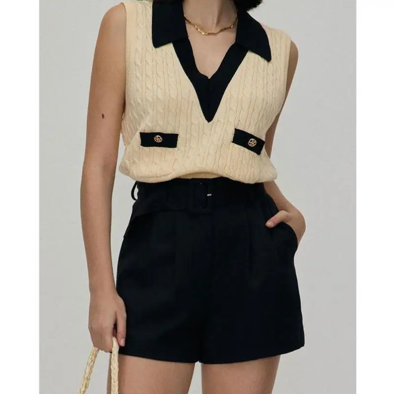 Bla Heren Taille-Cinching Hoge Taille ort Geplooide orts Faionable Cact Design A-lijn ort Rok Ultra-ort Sle