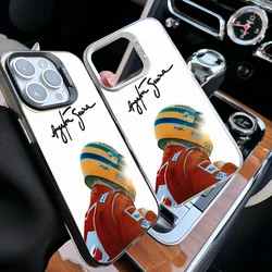 Epc F1 Ayrton Driver S-Senna Phone Case IMD Phone Case For IPhone 16 15 14 13 12 11 Pro Max Plus Color Silver Cover