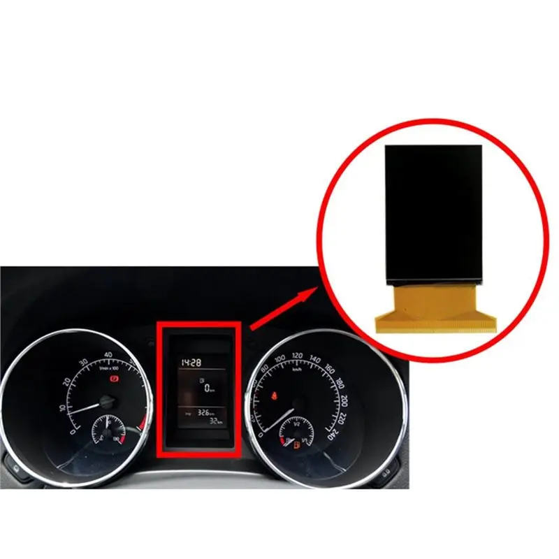 For Skoda Superb Octavia Flex Cable LCD Display Screen Middle Instrument Car Speedometer Pixel Repair Replacement Display