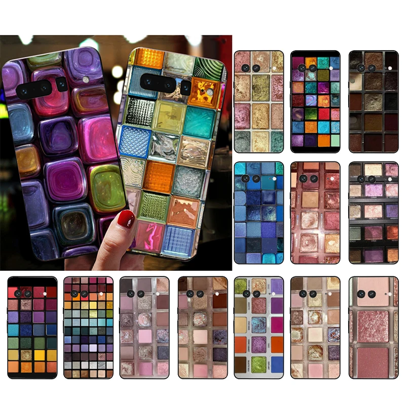 Phone Case For Google Pixel 10 9 Pro XL Phone Soft Case For Google Pixel 9A 8A 7A 6A 5 eyeshadow palette
