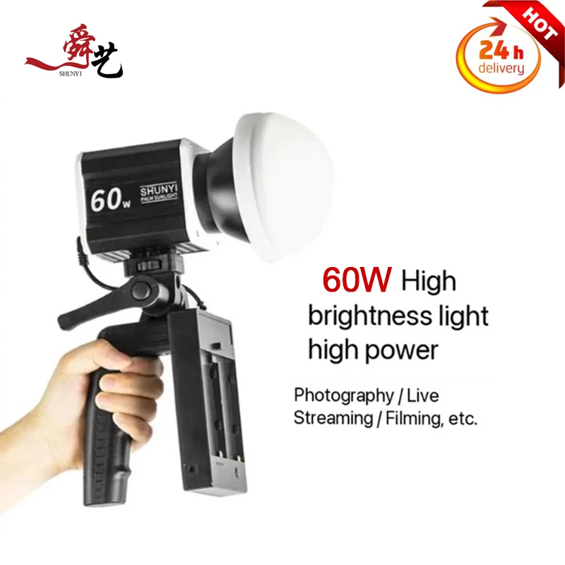 SHUNYI Bi-color 2800-6800k LED Light Video Light 60W Handheld Professional Studio Strobe Lamp For Photography VS YONGNUO LUX100