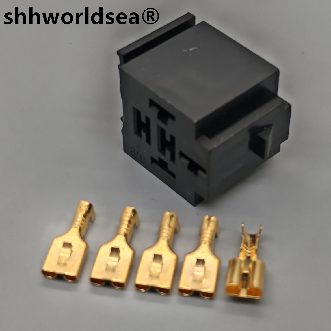 

shhworldsea 12v 40a /80A relay holder copper terminals +one plastic auto relay socket,auto connectors