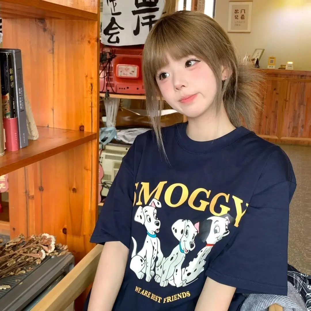 

Футболки с короткими рукавами, женские стильные хлопковые топы средней длины, свободный крой, летние дышащие мягкие повседневные базовые простые повседневные корейские футболки