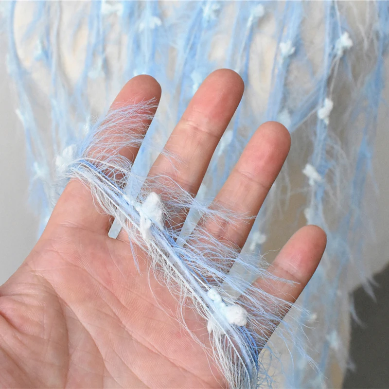 

1m Plush Cotton Yarn Garment Accessories Wool Blend Transformation Lace Wedding Dress Clothing Decoration Handmade Materials