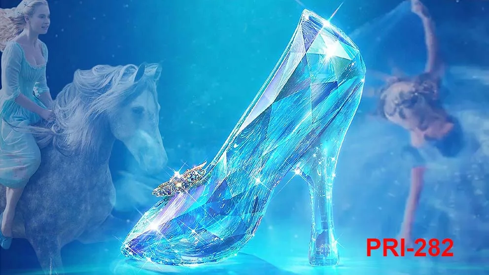 Night Castle Moon Photography Backdrops Cinderella Girls Crystal Shoes Pumpkin Carriage Princess Photo Props Studio Backgrounds