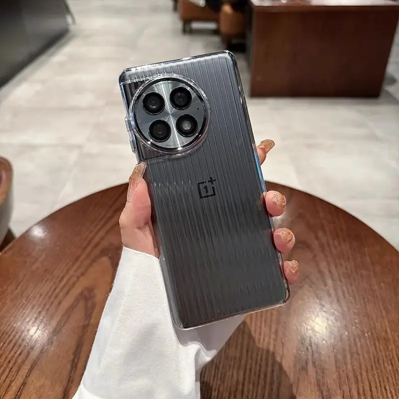 For OnePlus 13 Case Luxury Magnetic Corrugated Transparent Back Cover For OnePlus 13 Shockproof Bumper Funda