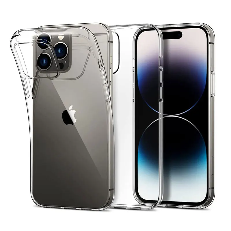 Clear Phone Case For iPhone 11 12 13 14 Pro Max Case Silicone Soft Cover For iPhone 15 X XS Max XR 8 7 Plus SE 2020 Back Cover