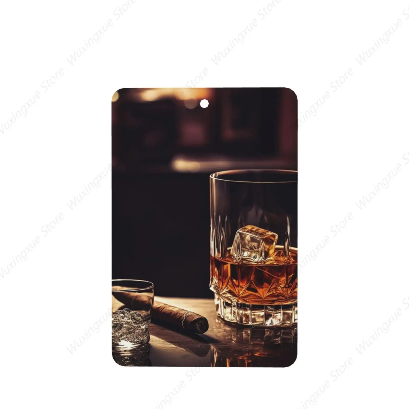 Ambientadores para coche, ambientador colgante, tarjetas perfumadas con fragancia de whisky y cigarros para tabletas de aromaterapia para coche