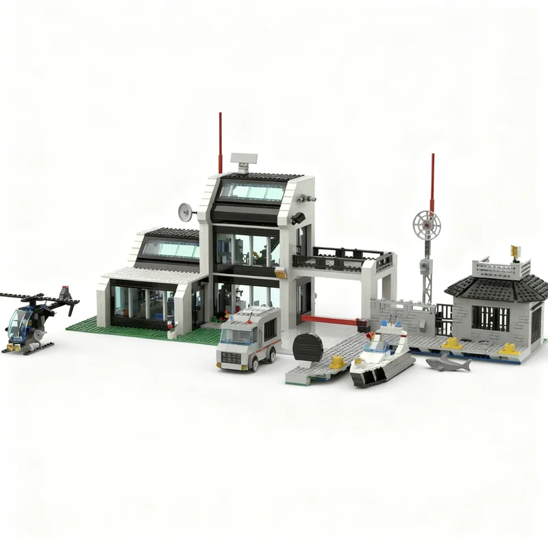2389 Piezas MOC Street View Metro Pd Station Remake, Modelo de Bloques de Construcción Personalizados, Arquitectura DIY, Set de Construcción para Exhibición y Regalo