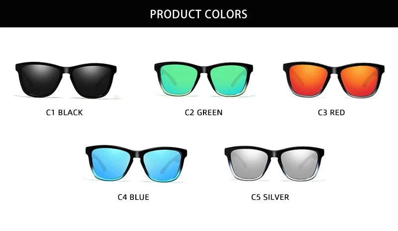 Klassische quadratische polarisierte Sonnenbrille für Herren und Damen, modische Sonnenbrille, reduziert Blendung, Outdoor-Sonnenbrille, UV400 – Detail 8