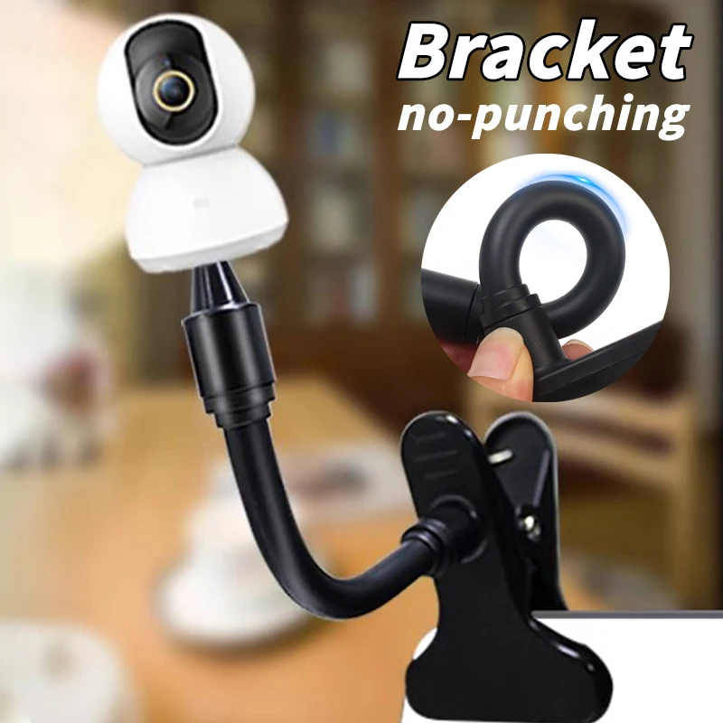 Universal Bendable Monitor Holder Clip Punch-free Camera Support Stand Clamp Webcam Stand Camera Mounting kit For Baby Cam