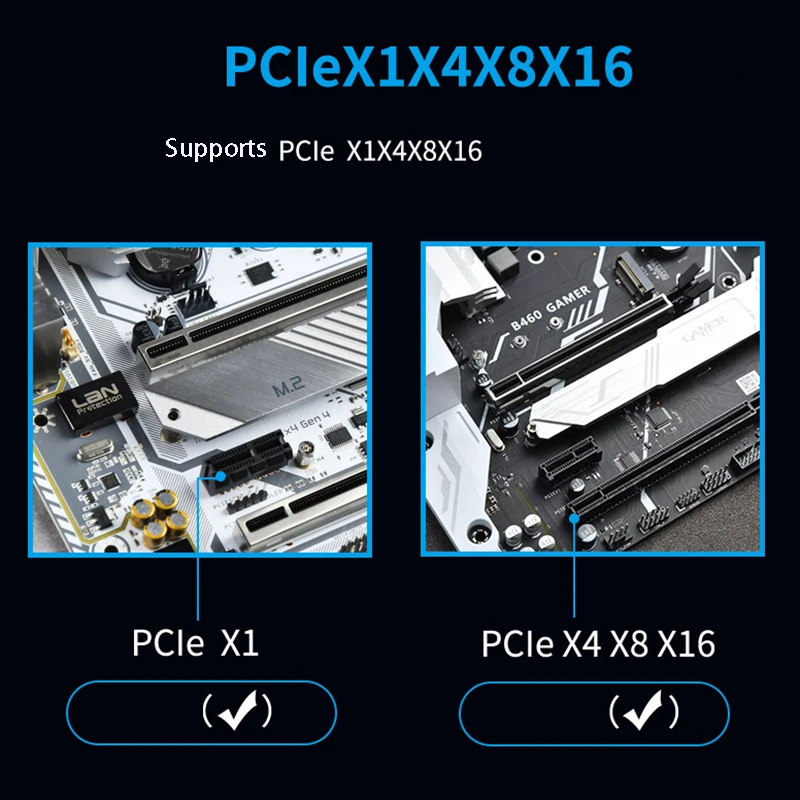 PCIE X1 X4 X16 إلى M.2 NVME تحويل بطاقة PCI-Express إلى M.2 محرك الحالة الصلبة تمديد محول دعم 2230 2242 2260 2280 SSD
