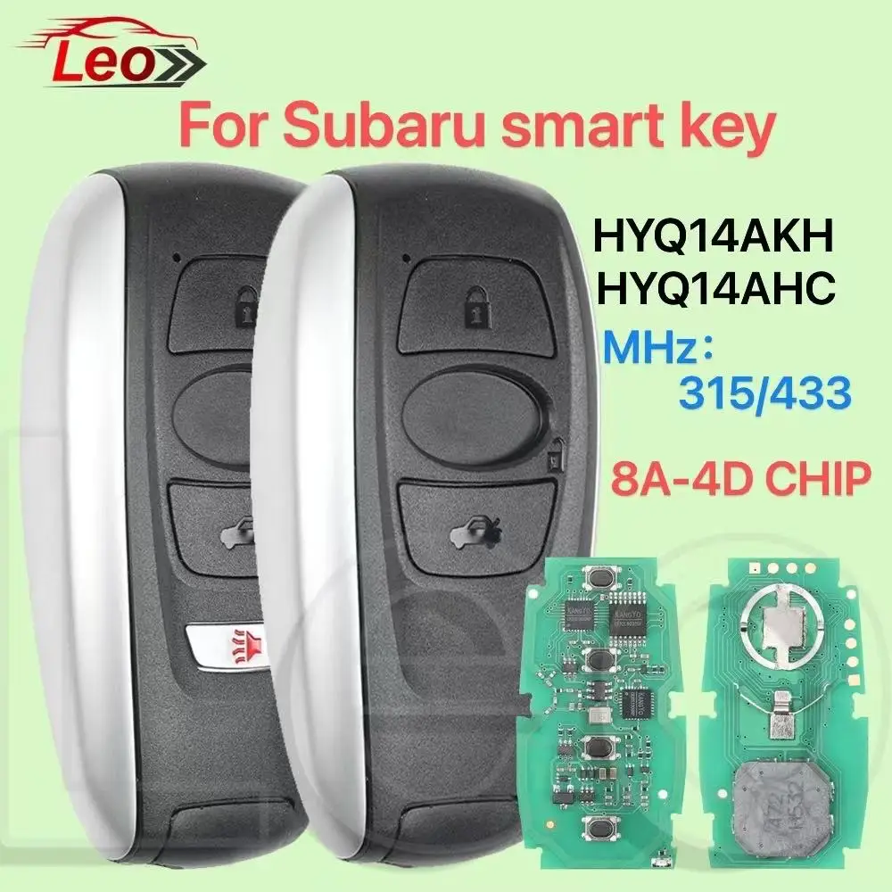 

Leo Smart Key For Subaru BRZ Crosstrek Forester Impreza Legacy Outback Ascent FCC ID:HYQ14AKH/HYQ14AHC PCB-7000/5801 4D/8A-CHIP