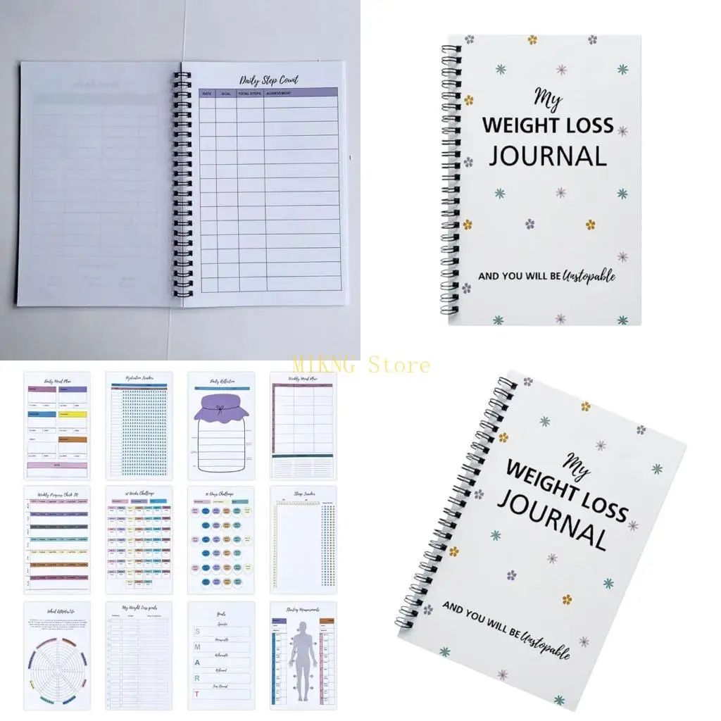 Seguimiento objetivos fitness Notebook Pendero peso Revista semanal Planificador ejercicios Mejor venta