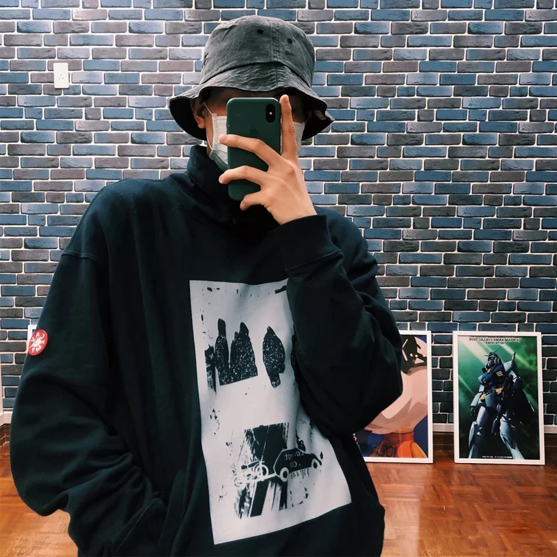 Cavempt Japan fashion Fashion Brand Cav Empt Ce Hoodie round Neck Tokyo Retro Heavy Bottoming Shirt Men and Women Couple