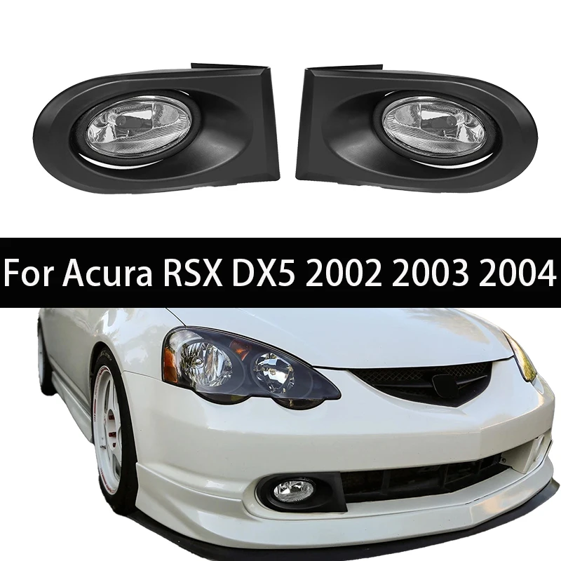 

2pcs Car Front Bumper Fog Light Assembly For Acura RSX DX5 2002 2003 2004 Fog Lamps Daytimes light With Wiring