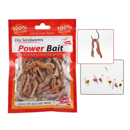 6g/10g gusanos de arena secos cebo eléctrico Señuelos de pesca agua salada alimentador de agua dulce gusanos de pesca de mar olor cebo Artificial suave
