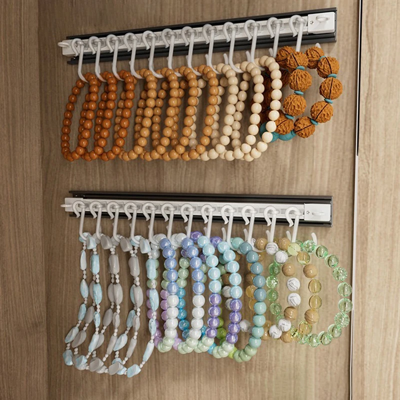 Wall Mounted Jewelry Organizer Bracelet Necklace Hangers Hanging Necklaces Bracelets Chains Home Bedroom Jewelry Display Rack