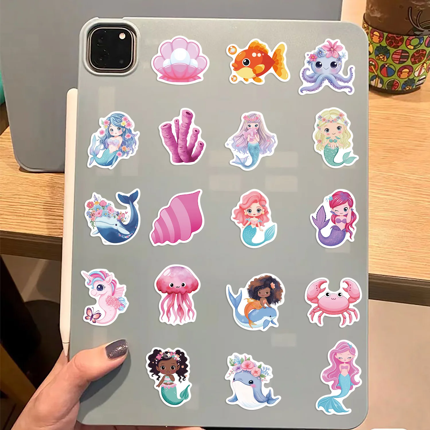 50Pcs Little Mermaid Stickers for phone Laptop, Cups, Water Bottles