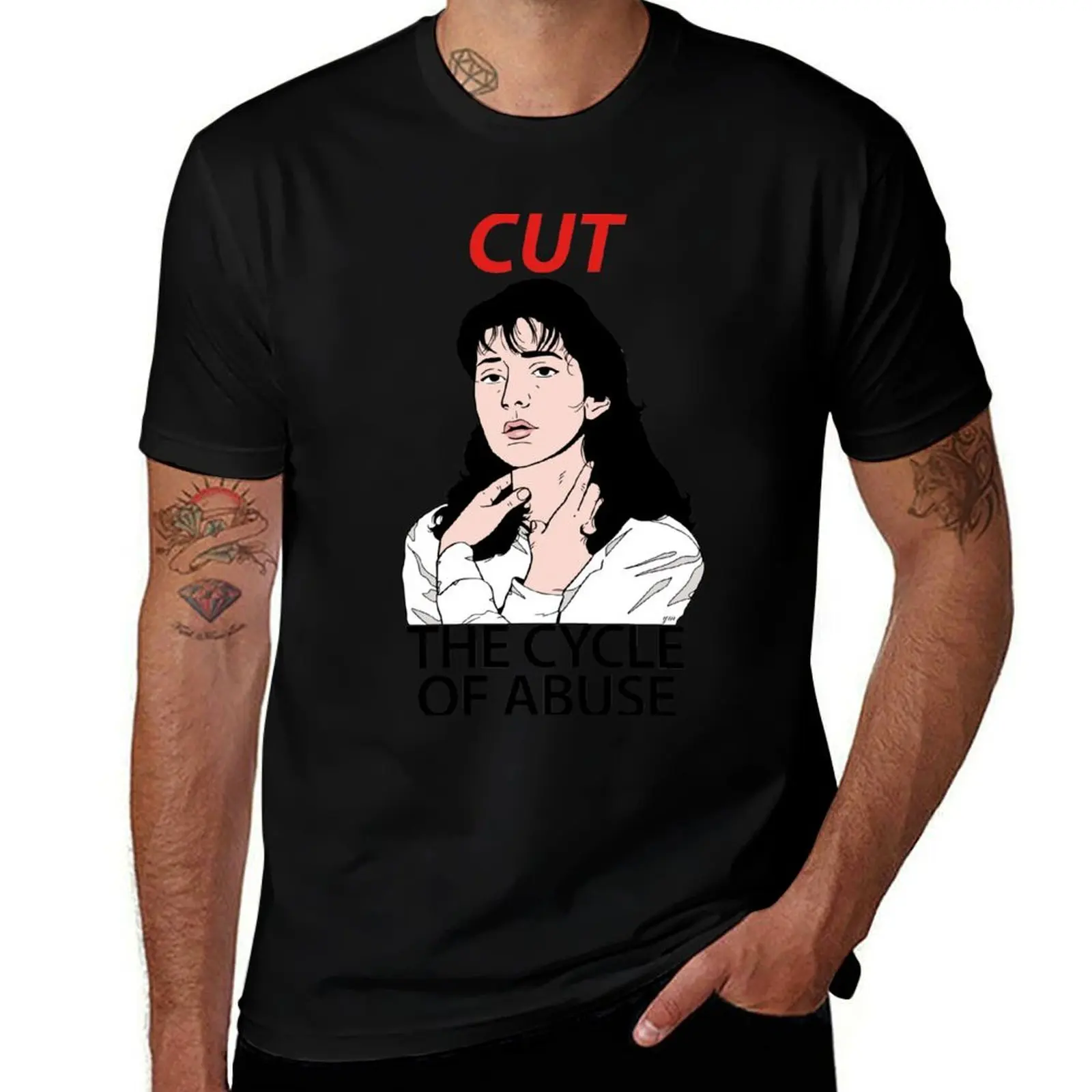 Lorena (Cut the Cycle of Abuse) T-Shirt Simple Casual Short Sleeve Cotton T-Shirt
