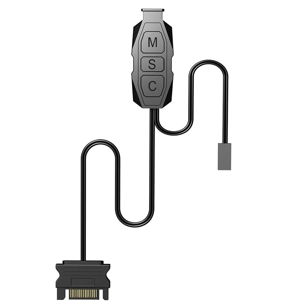 5V ARGB controller - 3-pin lighting mode fan speed and color control controller - SATA power supply