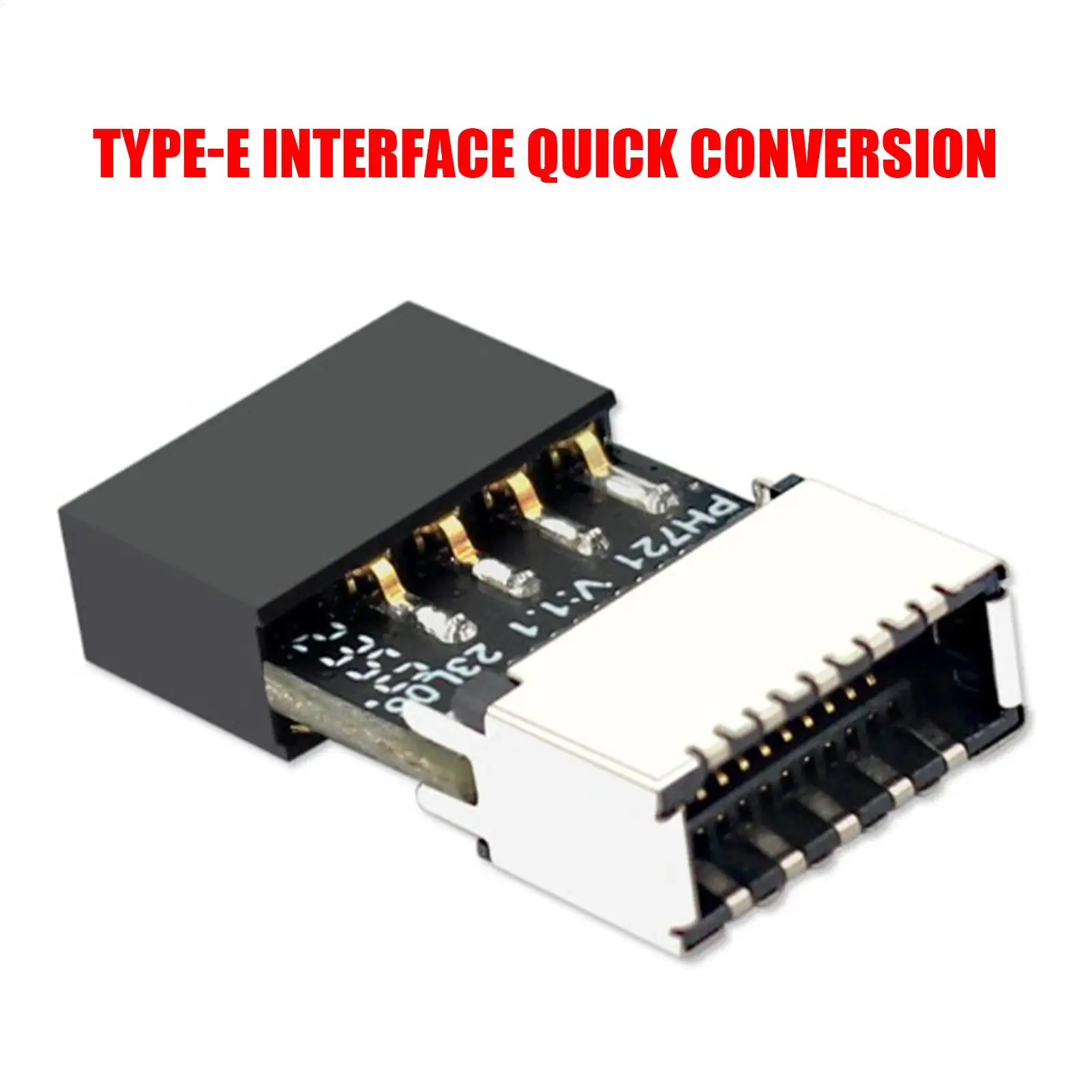 Motherboard USB2.0 9Pin To TYPE-E Female Adapter Plug & Play TYPE-C Socket 9-Pin USB 2.0 Extender Card for Effortless Upgrade
