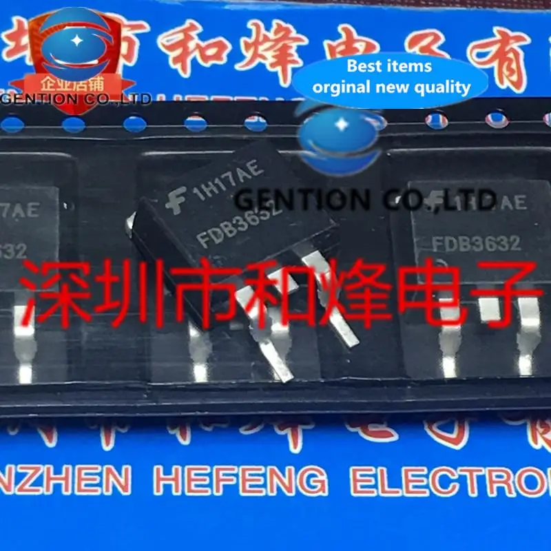 10PCS FDB3632 TO-263 100V 80A  in stock 100% new and original