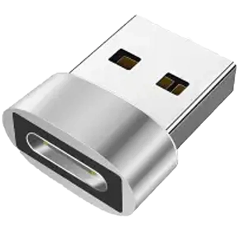 Adaptador conversión conectores macho a compatible con carga USB a tipo