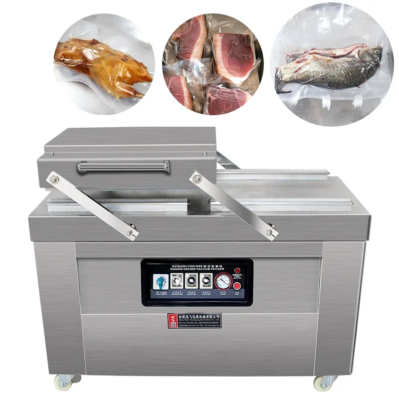 Vacuum Food Packing Double Chamber Industrial Commercial Vacuum Sealer Machine Whole Chicken Vacuum Seal Packaging Vaccum Packer