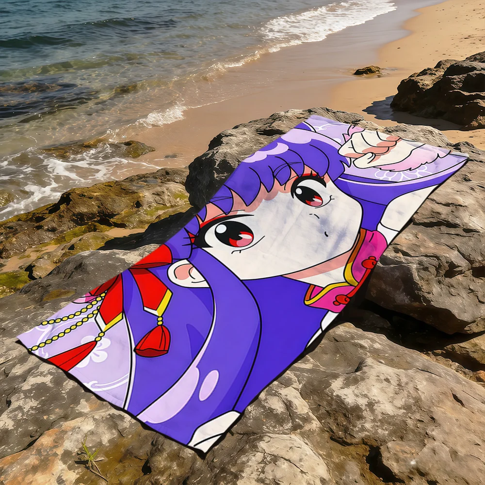 anime cute art R-Ranma a-Akane Tendo Saotome s-Shampoo soft Beach Towels Trip Towel swim Summer Vacation bathing Pool Camp Gift