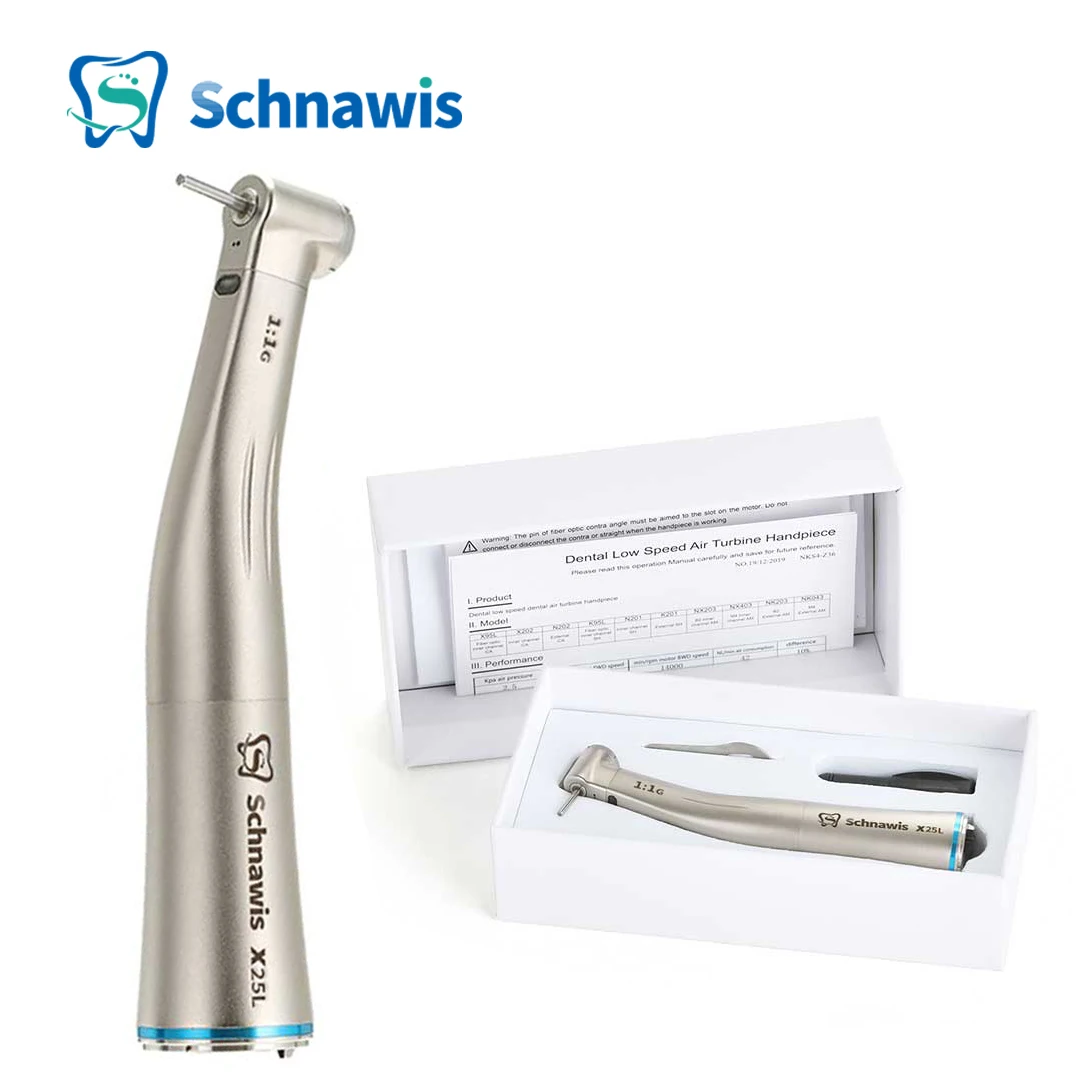 Dental Contra Angle High Speed Handpiece 1:1 Direct Drive Speed Fiber Optic Dentistry  Handpiece Fit E Type Electric Micromotor