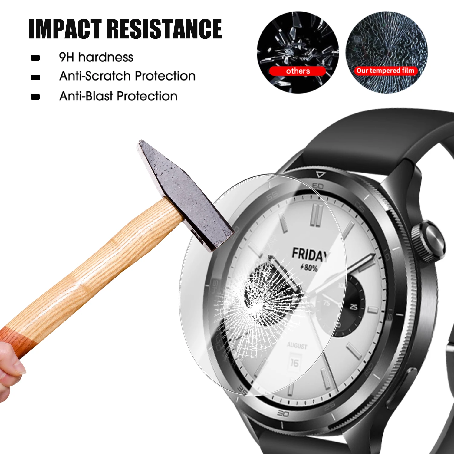 1/3/5PCS Tempered Glass for Xiaomi Watch S4 41mm 9H Hardness Anti-scratch Waterproof Protective Films for Mi Watch S4 41mm